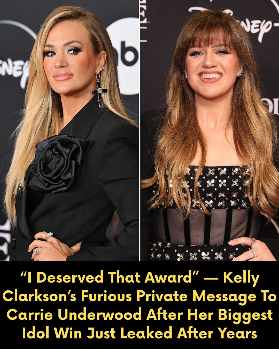 “I Deserved That Award” — Kelly Clarkson’s Furious Private Message To Carrie Underwood After Her Biggest Idol Win Just Leaked After Years