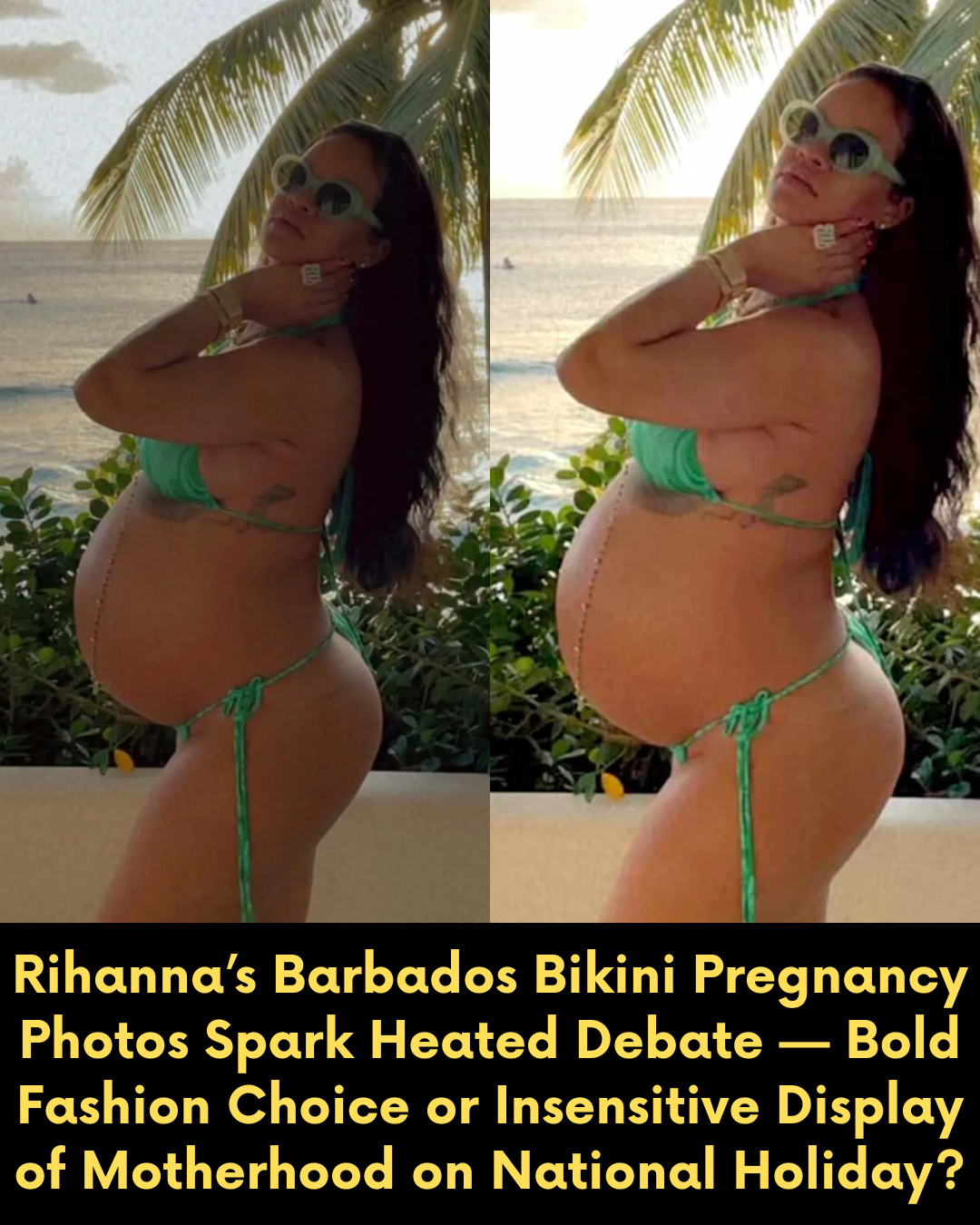 Rihanna’s Barbados Bikini Pregnancy Photos Spark Heated Debate — Bold Fashion Choice or Insensitive Display of Motherhood on National Holiday?