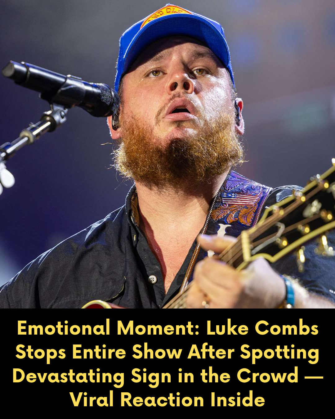 Emotional Moment: Luke Combs Stops Entire Show After Spotting Devastating Sign in the Crowd — Viral Reaction Inside