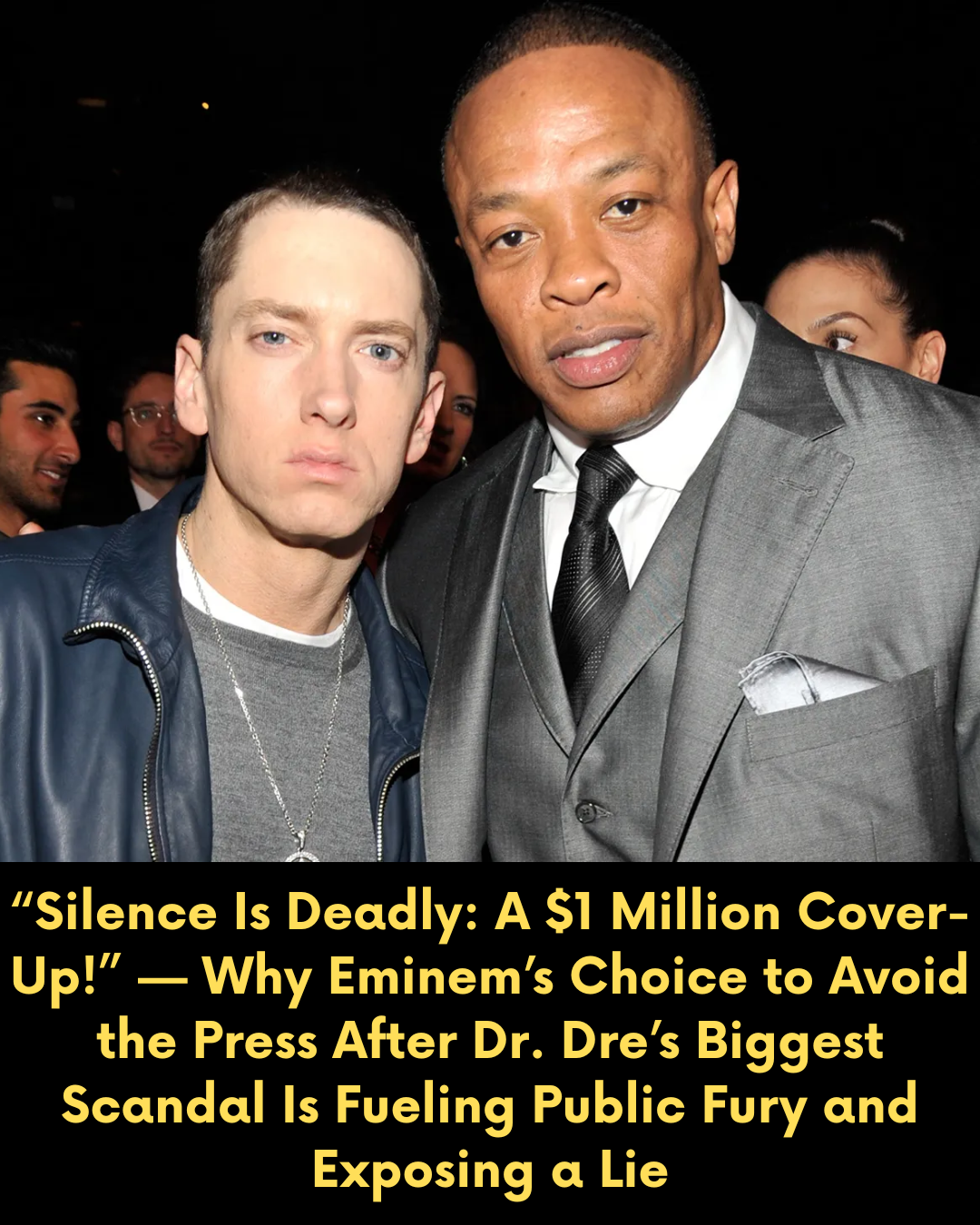 “Silence Is Deadly: A $1 Million Cover-Up!” — Why Eminem’s Choice to Avoid the Press After Dr. Dre’s Biggest Scandal Is Fueling Public Fury and Exposing a Lie