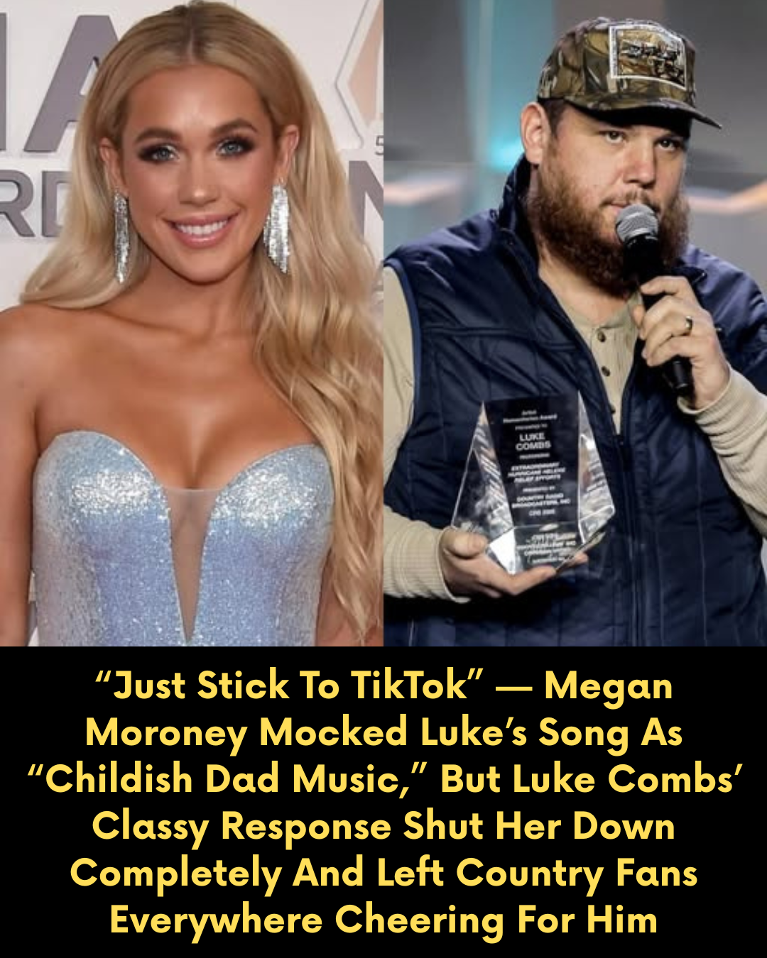 “Just Stick To TikTok” — Megan Moroney Mocked Luke’s Song As “Childish Dad Music,” But Luke Combs’ Classy Response Shut Her Down Completely And Left Country Fans Everywhere Cheering For Him
