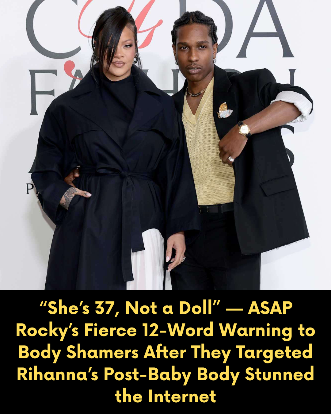 “She’s 37, Not a Doll” — ASAP Rocky’s Fierce 12-Word Warning to Body Shamers After They Targeted Rihanna’s Post-Baby Body Stunned the Internet
