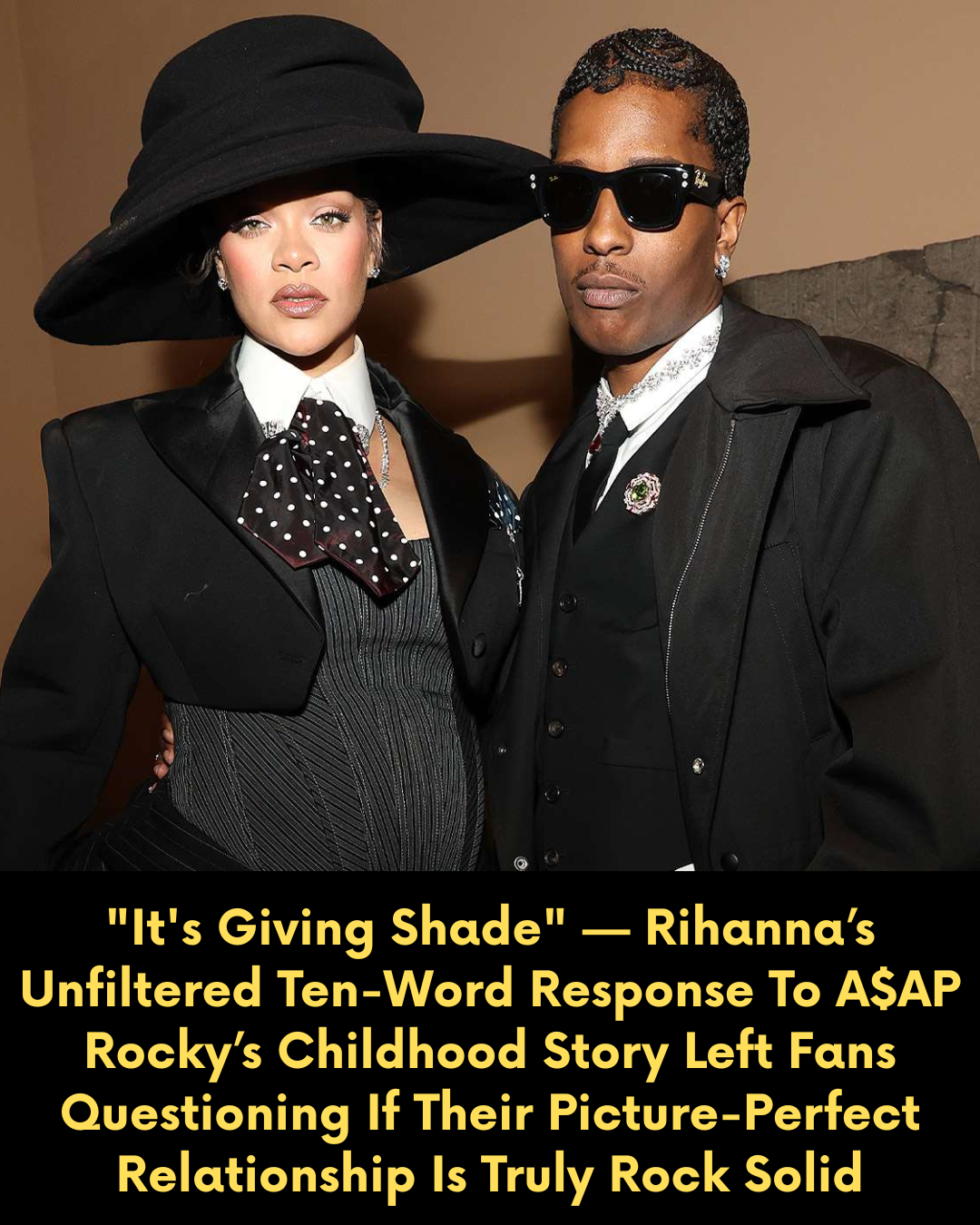 “It’s Giving Shade” — Rihanna’s Unfiltered Ten-Word Response To A$AP Rocky’s Childhood Story Left Fans Questioning If Their Picture-Perfect Relationship Is Truly Rock Solid