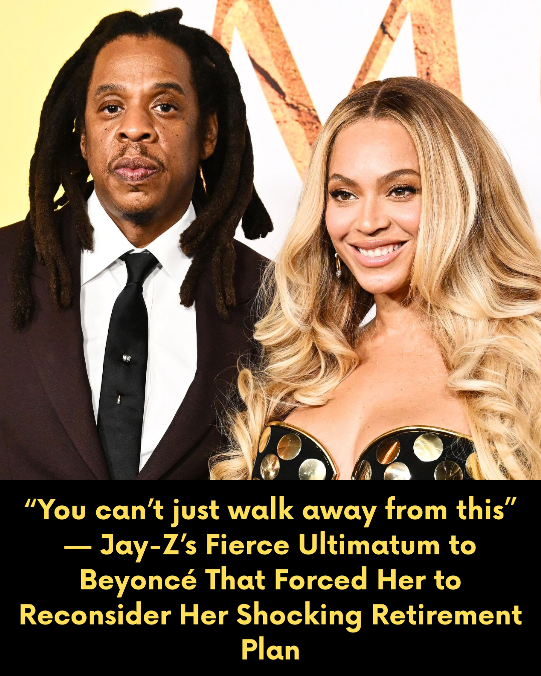 “You can’t just walk away from this” — Jay-Z’s Fierce Ultimatum to Beyoncé That Forced Her to Reconsider Her Shocking Retirement Plan