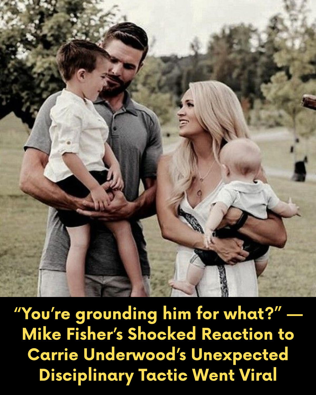 “You’re grounding him for what?” — Mike Fisher’s Shocked Reaction to Carrie Underwood’s Unexpected Disciplinary Tactic Went Viral