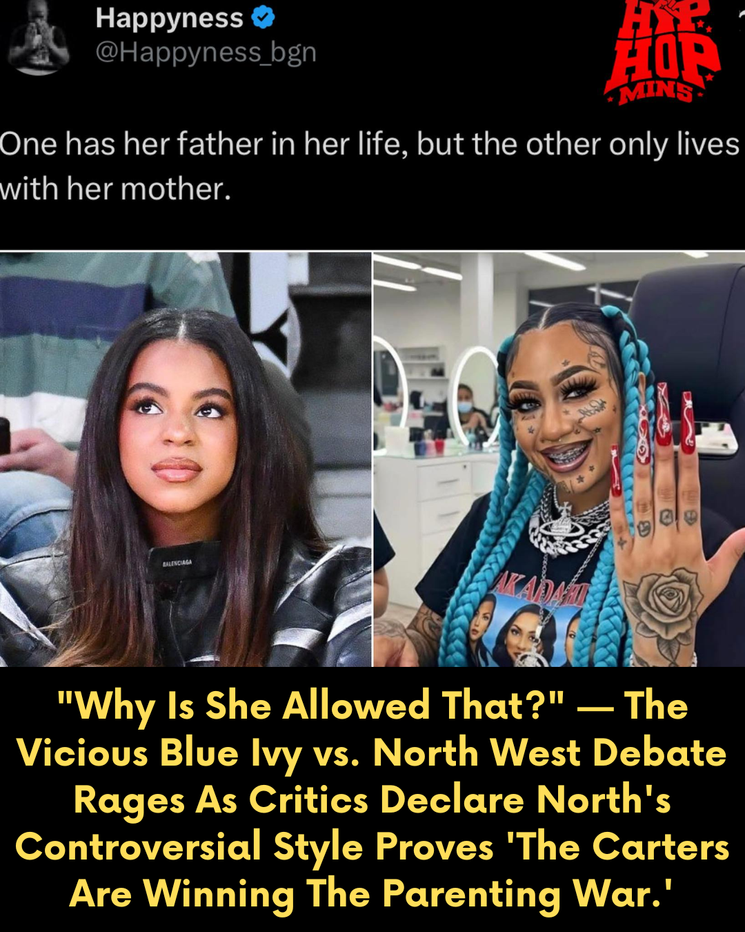 “Why Is She Allowed That?” — The Vicious Blue Ivy vs. North West Debate Rages As Critics Declare North’s Controversial Style Proves ‘The Carters Are Winning The Parenting War.’