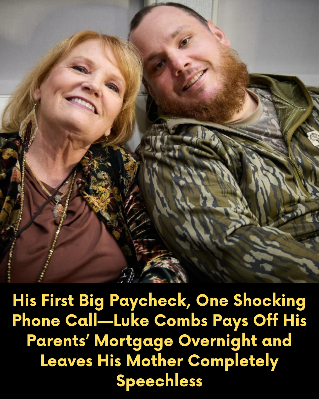 His First Big Paycheck, One Shocking Phone Call—Luke Combs Pays Off His Parents’ Mortgage Overnight and Leaves His Mother Completely Speechless