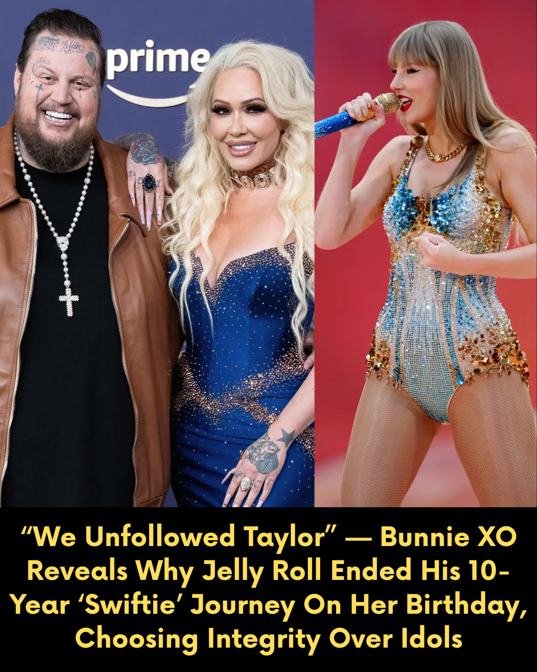 “We Unfollowed Taylor” — Bunnie XO Reveals Why Jelly Roll Ended His 10-Year ‘Swiftie’ Journey On Her Birthday, Choosing Integrity Over Idols