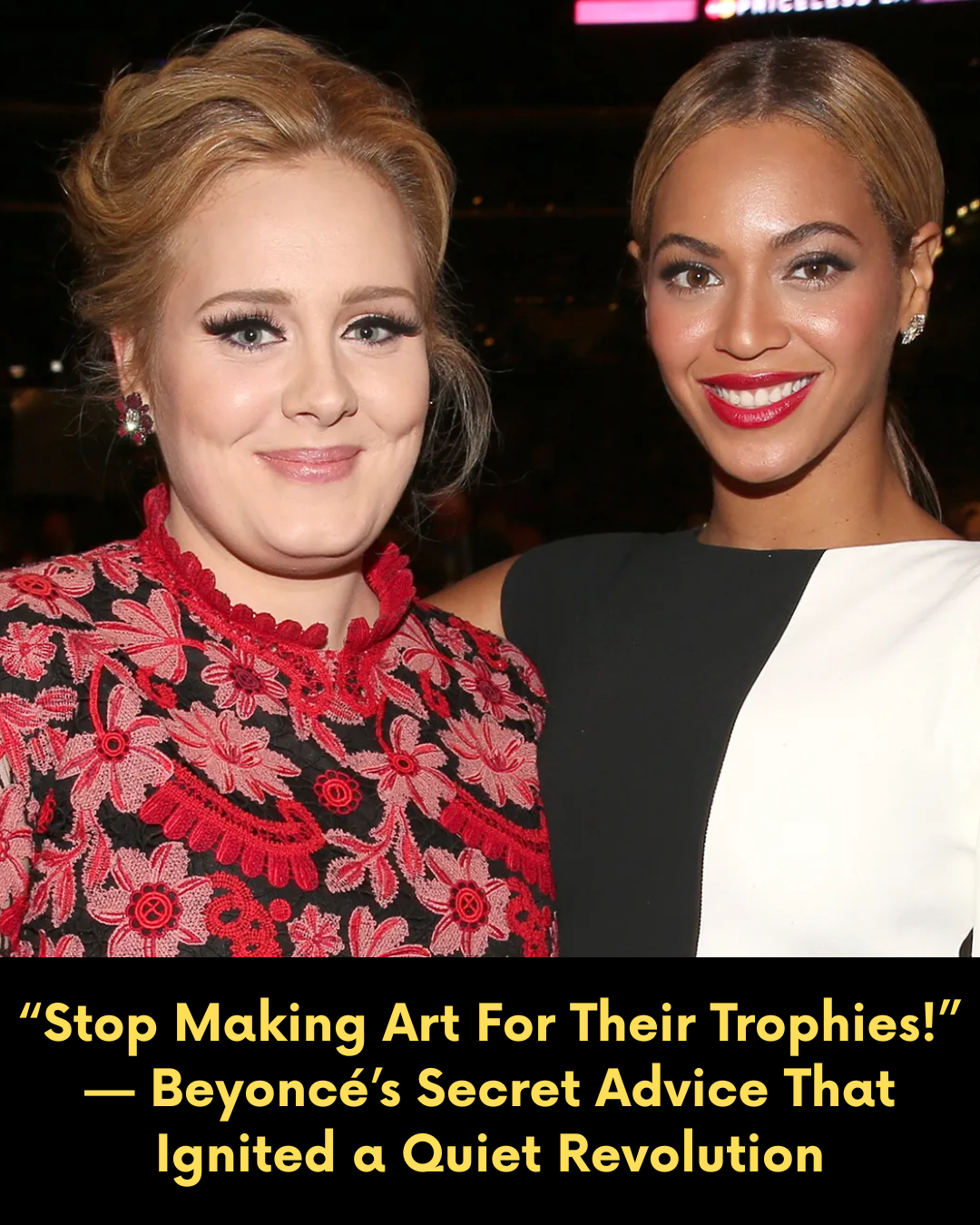 “Stop Making Art For Their Trophies!” — Beyoncé’s Secret Advice That Ignited a Quiet Revolution