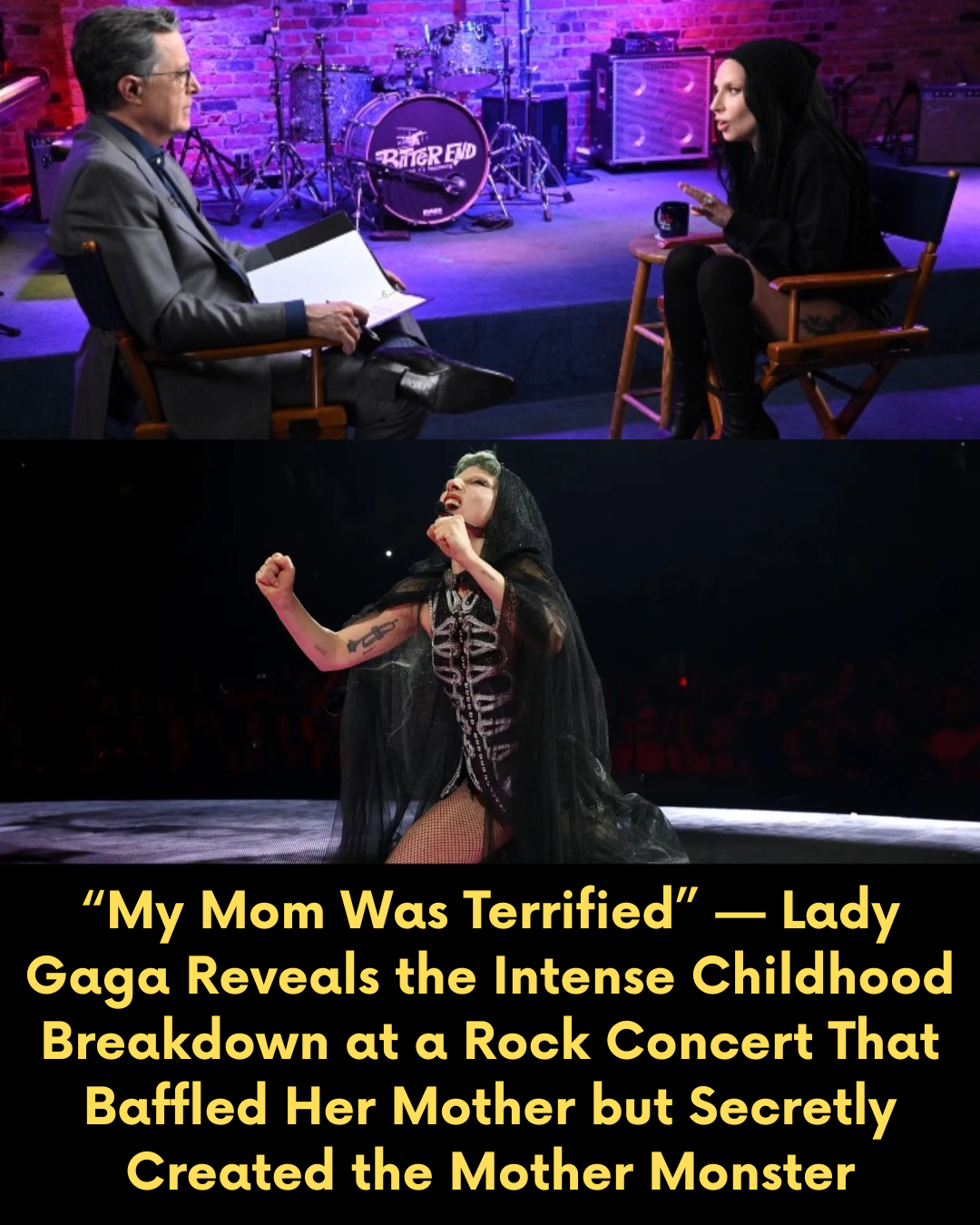 “My Mom Was Terrified” — Lady Gaga Reveals the Intense Childhood Breakdown at a Rock Concert That Baffled Her Mother but Secretly Created the Mother Monster