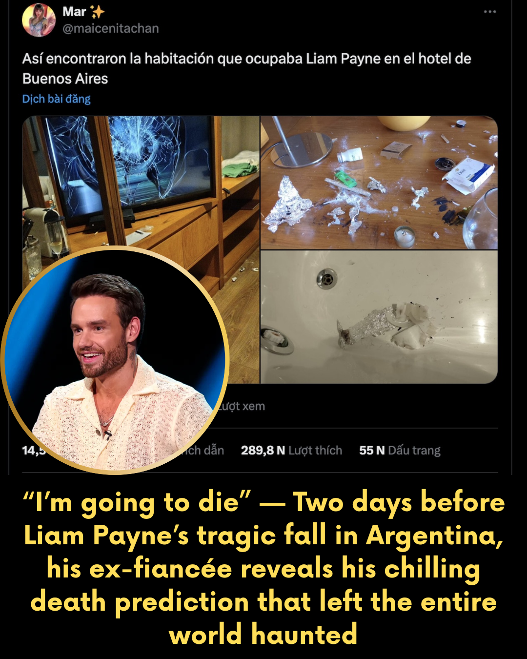 “I’m going to die” — Two days before Liam Payne’s tragic fall in Argentina, his ex-fiancée reveals his chilling death prediction that left the entire world haunted