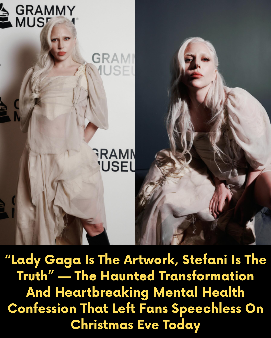 “Lady Gaga Is The Artwork, Stefani Is The Truth” — The Haunted Transformation And Heartbreaking Mental Health Confession That Left Fans Speechless On Christmas Eve Today