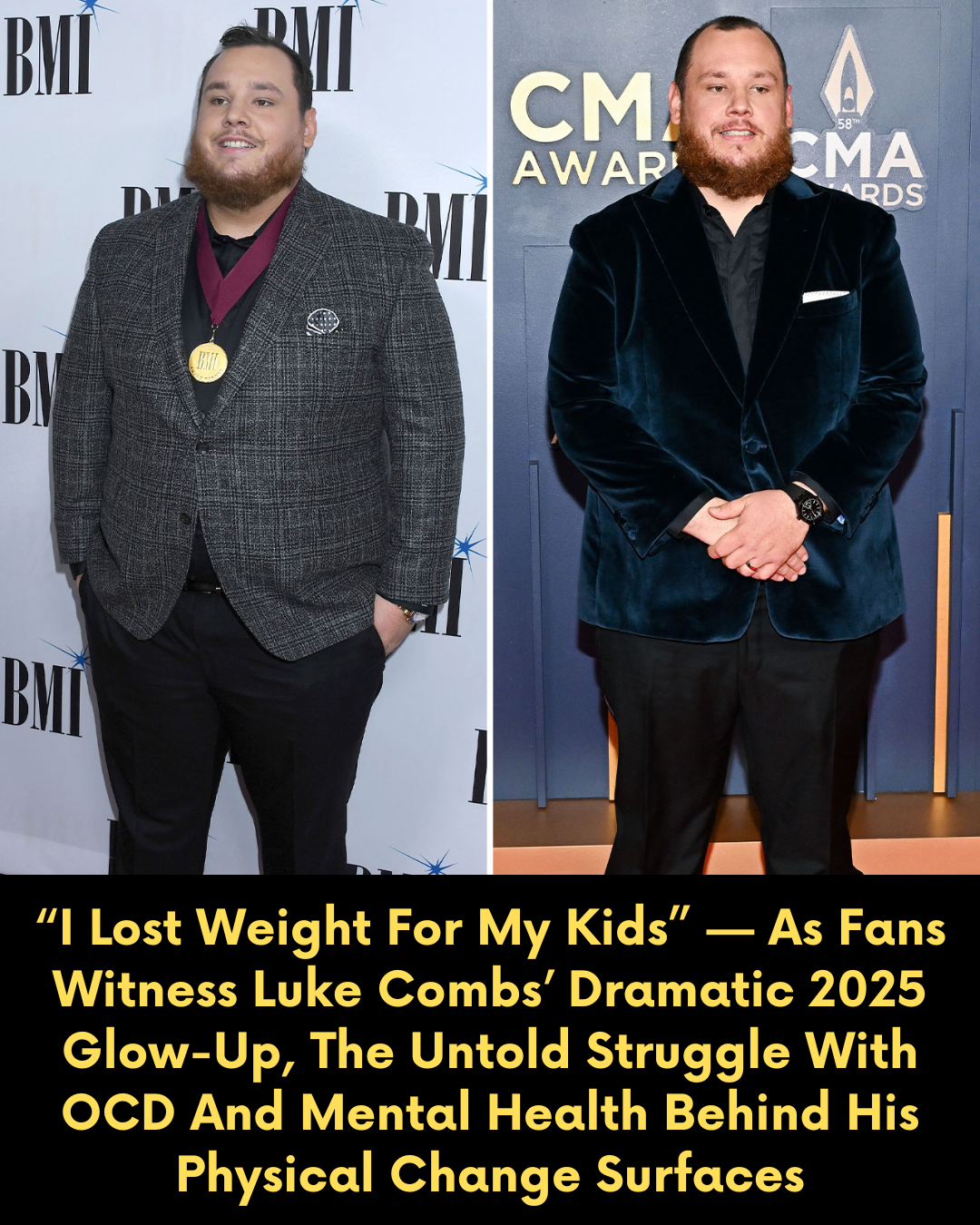 “I Lost Weight For My Kids” — As Fans Witness Luke Combs’ Dramatic 2025 Glow-Up, The Untold Struggle With OCD And Mental Health Behind His Physical Change Surfaces