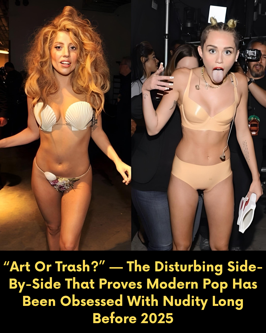 “Art Or Trash?” — The Disturbing Side-By-Side That Proves Modern Pop Has Been Obsessed With Nudity Long Before 2025
