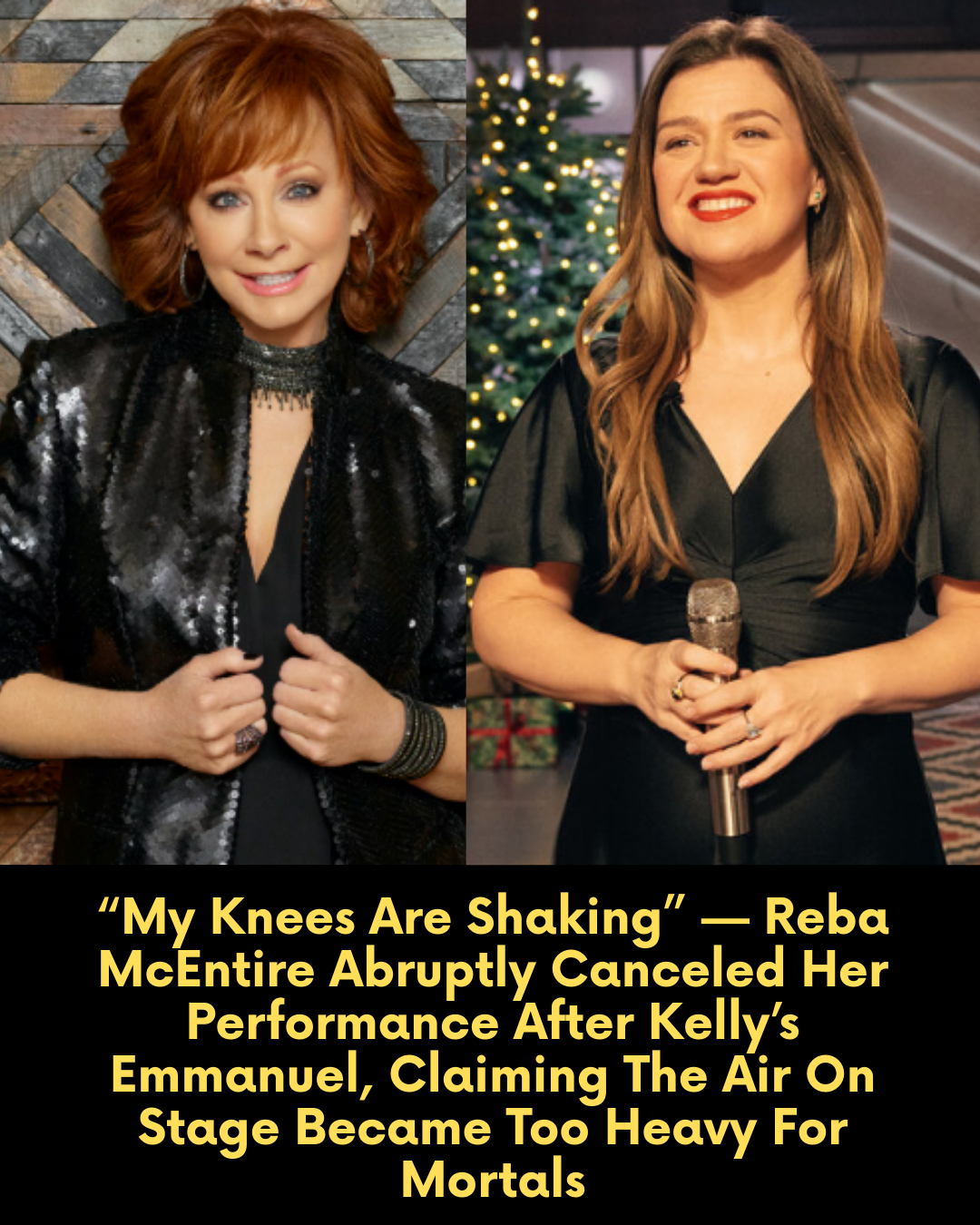 “My Knees Are Shaking” — Reba McEntire Abruptly Canceled Her Performance After Kelly’s Emmanuel, Claiming The Air On Stage Became Too Heavy For Mortals