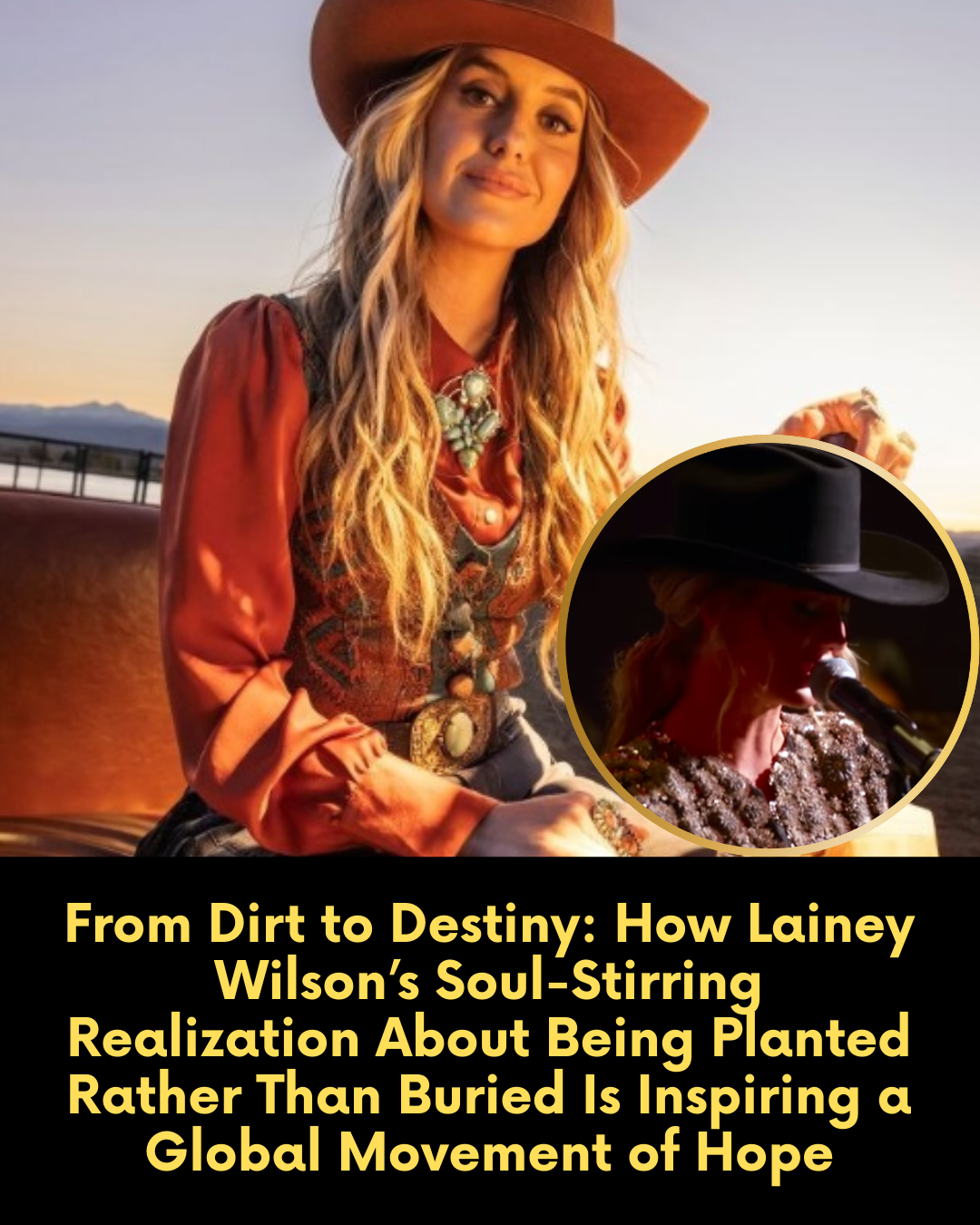 From Dirt to Destiny: How Lainey Wilson’s Soul-Stirring Realization About Being Planted Rather Than Buried Is Inspiring a Global Movement of Hope