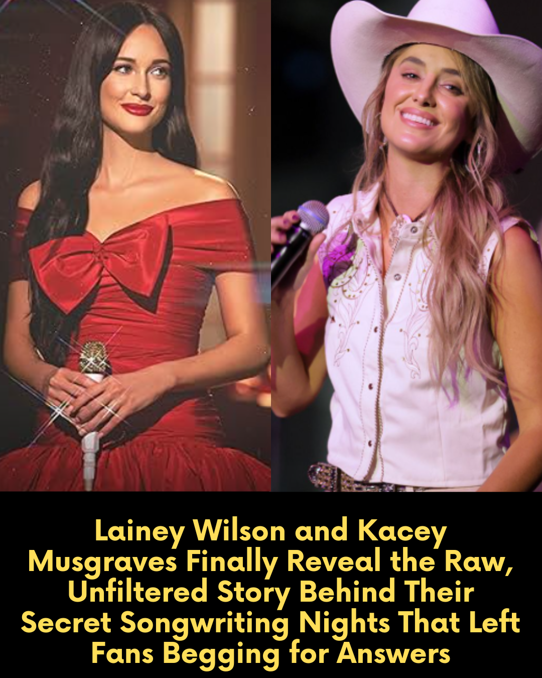 Lainey Wilson and Kacey Musgraves Finally Reveal the Raw, Unfiltered Story Behind Their Secret Songwriting Nights That Left Fans Begging for Answers