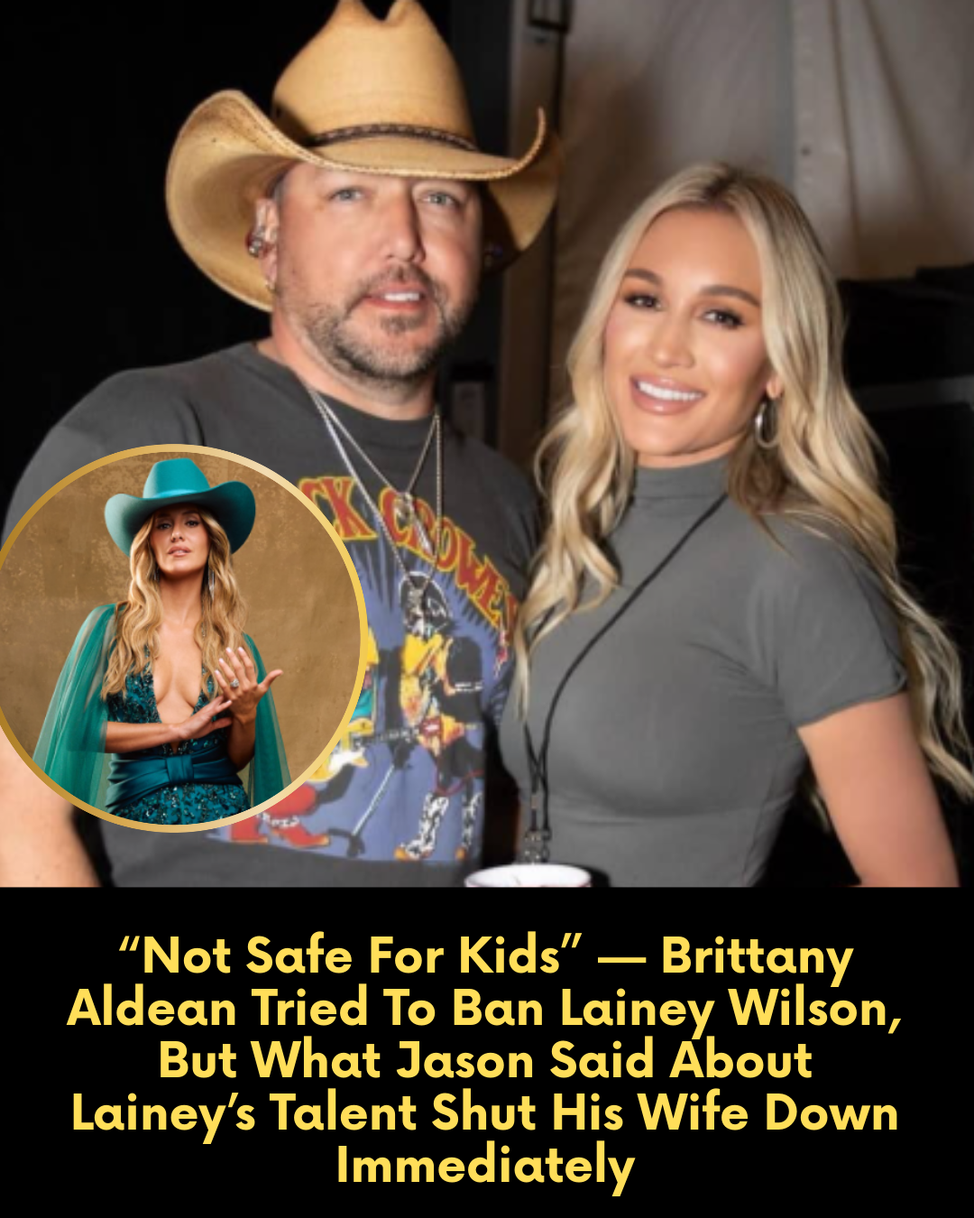 “Not Safe For Kids” — Brittany Aldean Tried To Ban Lainey Wilson, But What Jason Said About Lainey’s Talent Shut His Wife Down Immediately