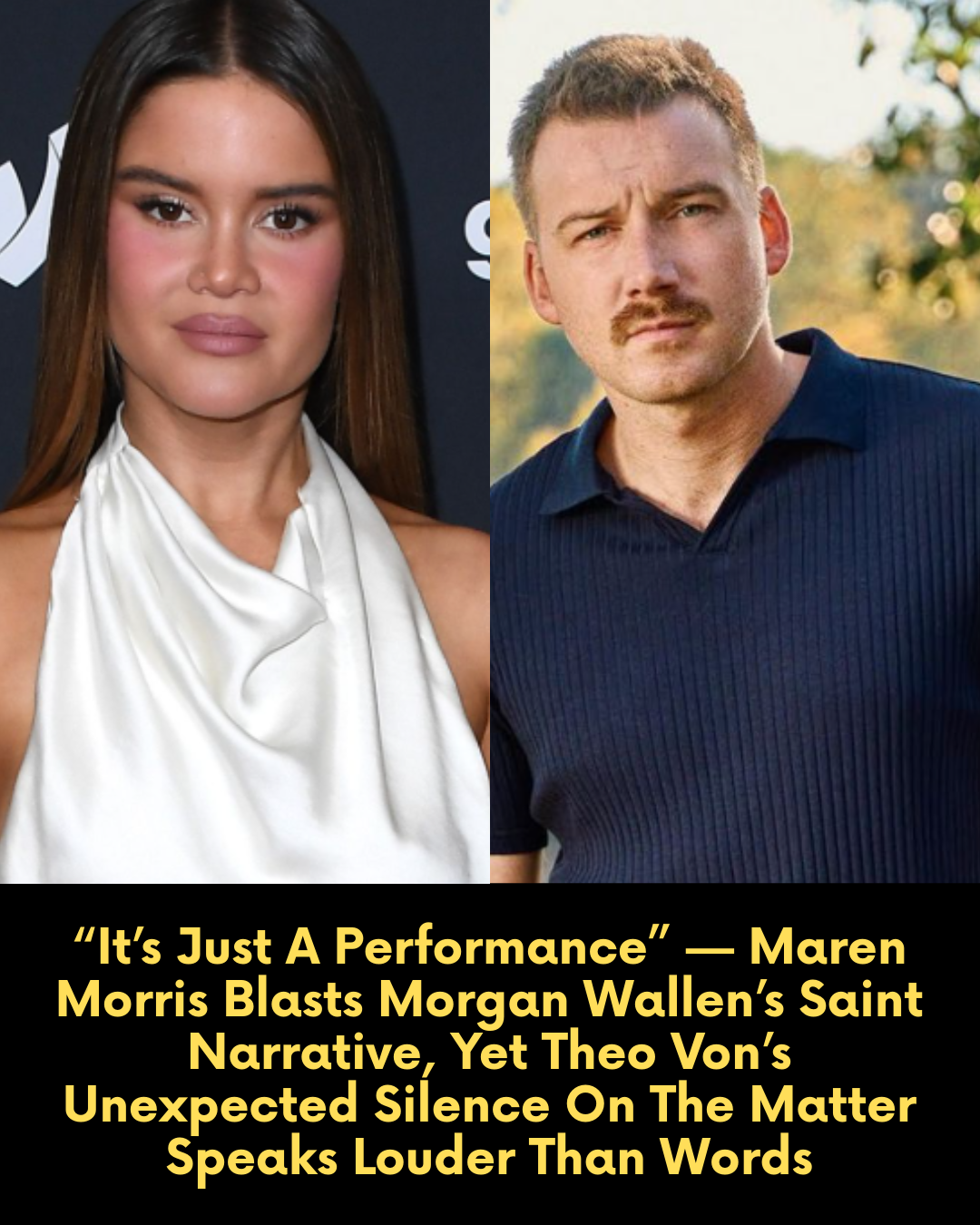 “It’s Just A Performance” — Maren Morris Blasts Morgan Wallen’s Saint Narrative, Yet Theo Von’s Unexpected Silence On The Matter Speaks Louder Than Words
