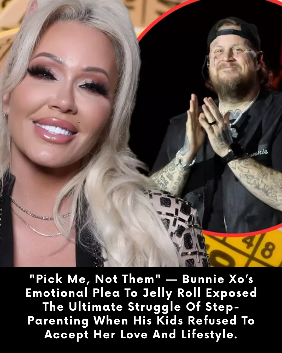 “Pick Me, Not Them” — Bunnie Xo’s Emotional Plea To Jelly Roll Exposed The Ultimate Struggle Of Step-Parenting When His Kids Refused To Accept Her Love And Lifestyle.
