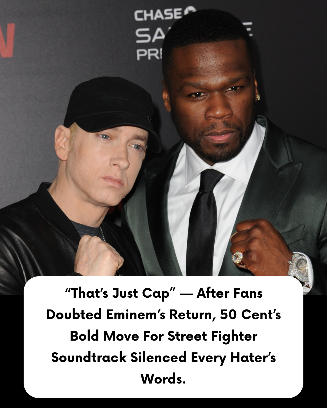 “That’s Just Cap” — After Fans Doubted Eminem’s Return, 50 Cent’s Bold Move For Street Fighter Soundtrack Silenced Every Hater’s Words.