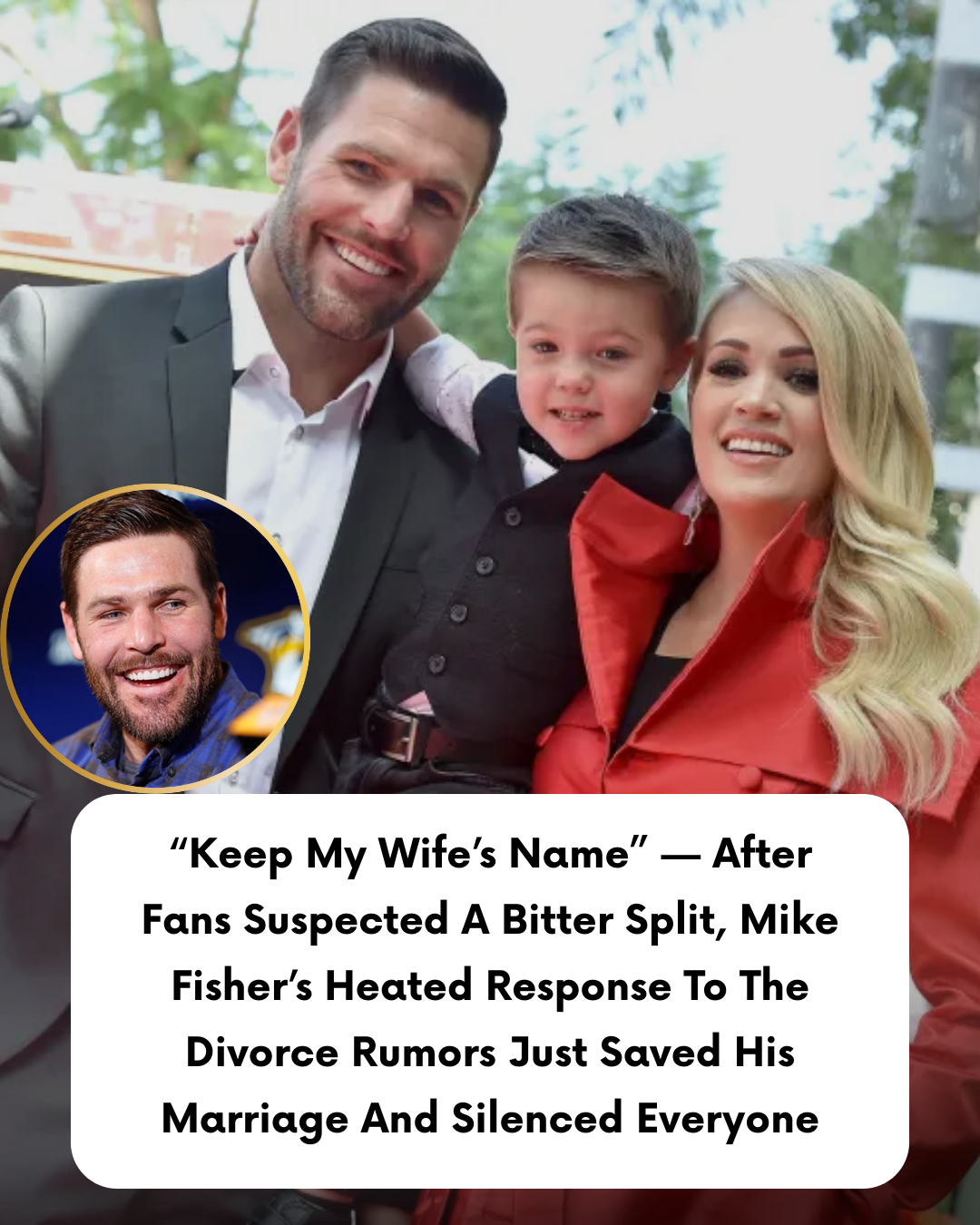 “Keep My Wife’s Name” — After Fans Suspected A Bitter Split, Mike Fisher’s Heated Response To The Divorce Rumors Just Saved His Marriage And Silenced Everyone