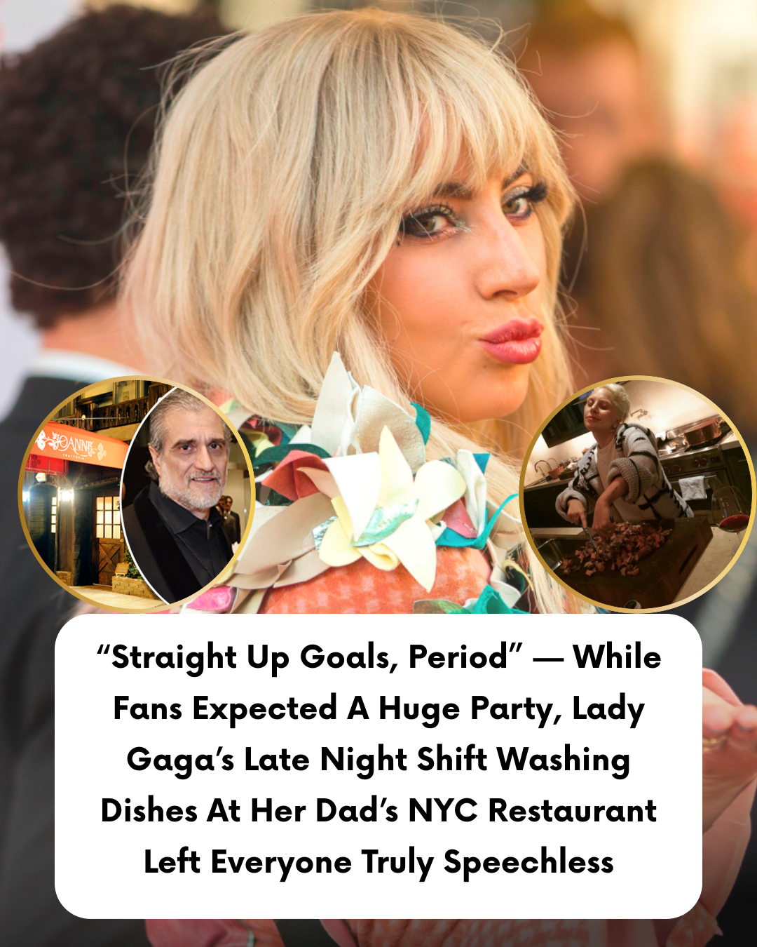 “Straight Up Goals, Period” — While Fans Expected A Huge Party, Lady Gaga’s Late Night Shift Washing Dishes At Her Dad’s NYC Restaurant Left Everyone Truly Speechless