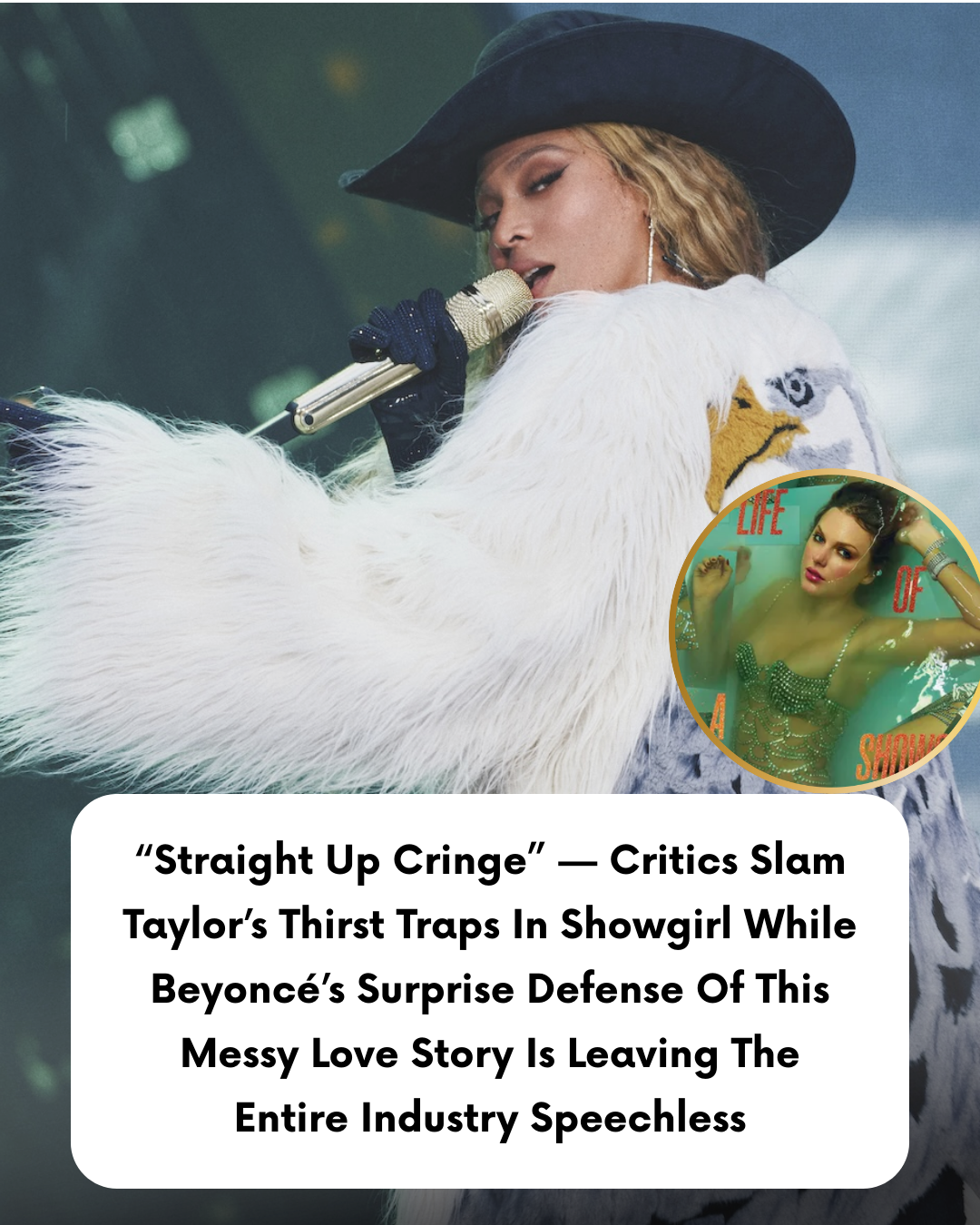“Straight Up Cringe” — Critics Slam Taylor’s Thirst Traps In Showgirl While Beyoncé’s Surprise Defense Of This Messy Love Story Is Leaving The Entire Industry Speechless