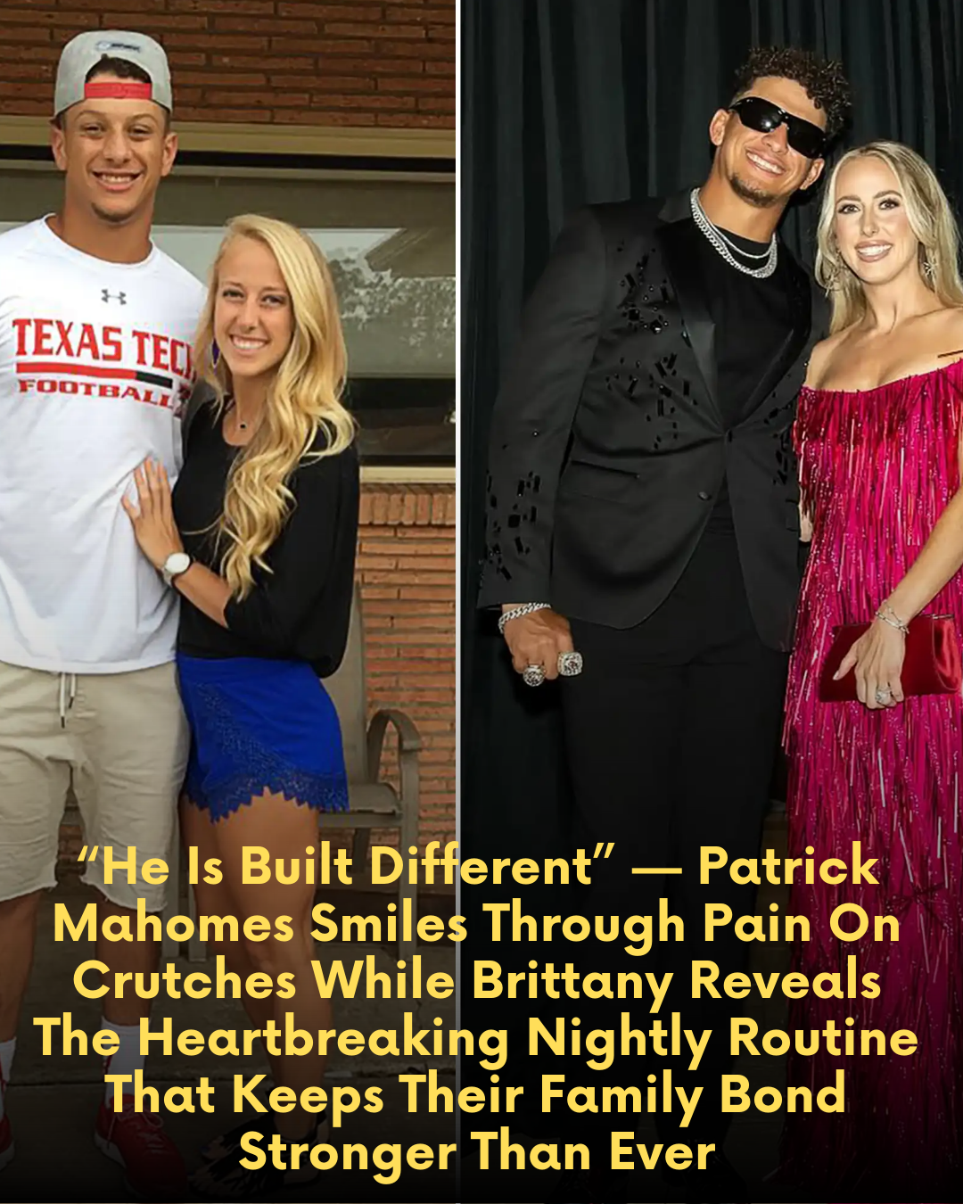 “He Is Built Different” — Patrick Mahomes Smiles Through Pain On Crutches While Brittany Reveals The Heartbreaking Nightly Routine That Keeps Their Family Bond Stronger Than Ever