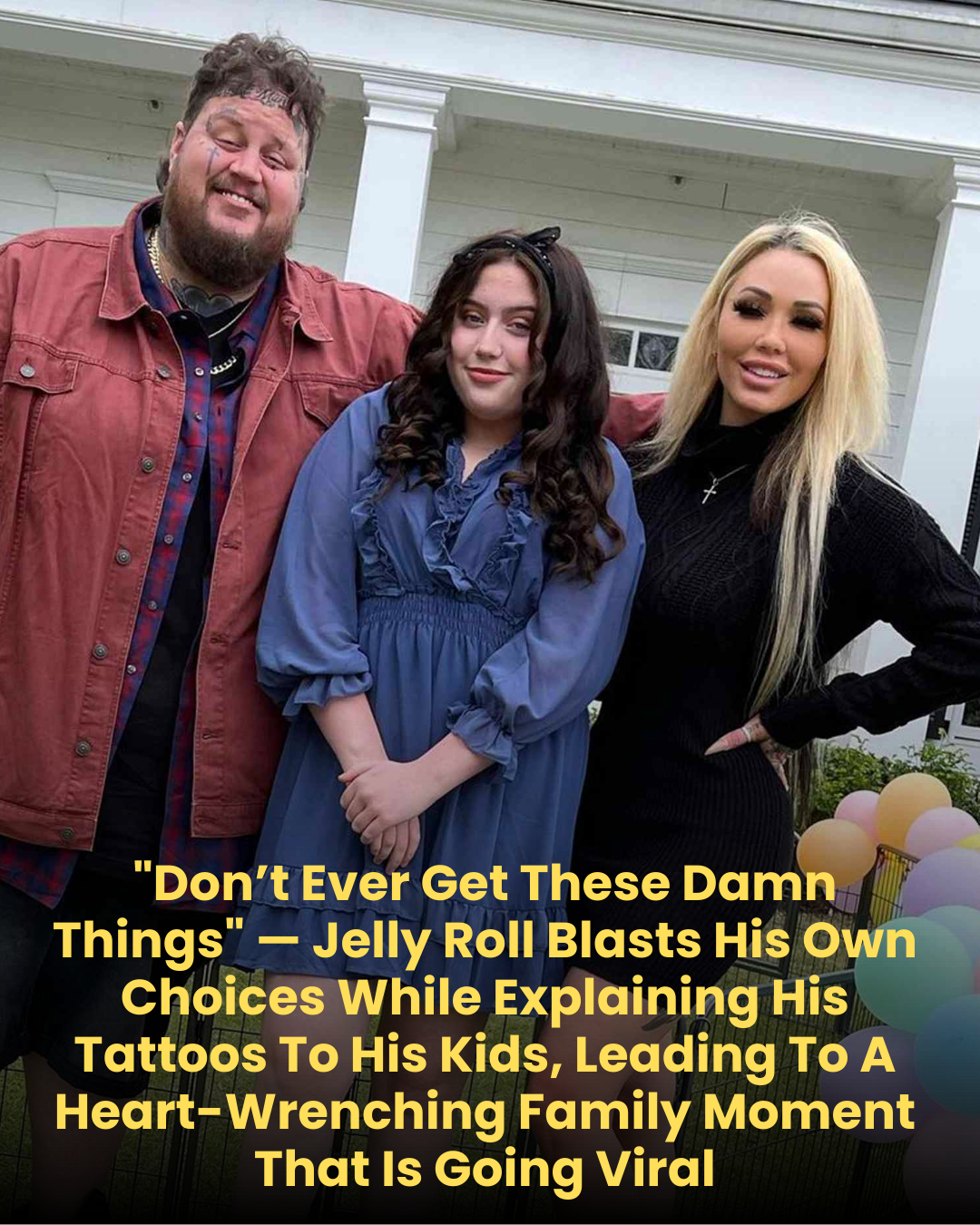 “Don’t Ever Get These Damn Things” — Jelly Roll Blasts His Own Choices While Explaining His Tattoos To His Kids, Leading To A Heart-Wrenching Family Moment That Is Going Viral