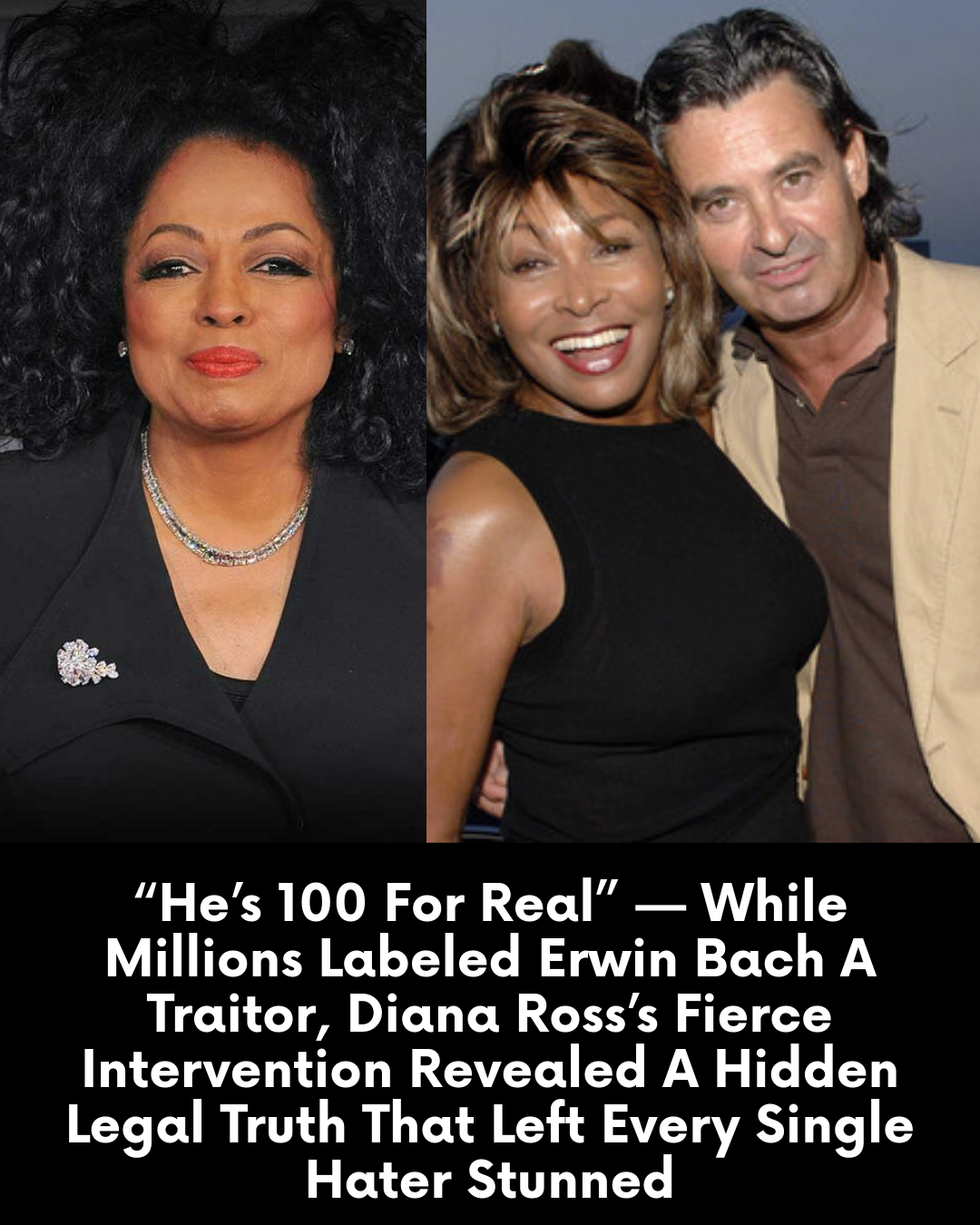 “He’s 100 For Real” — While Millions Labeled Erwin Bach A Traitor, Diana Ross’s Fierce Intervention Revealed A Hidden Legal Truth That Left Every Single Hater Stunned