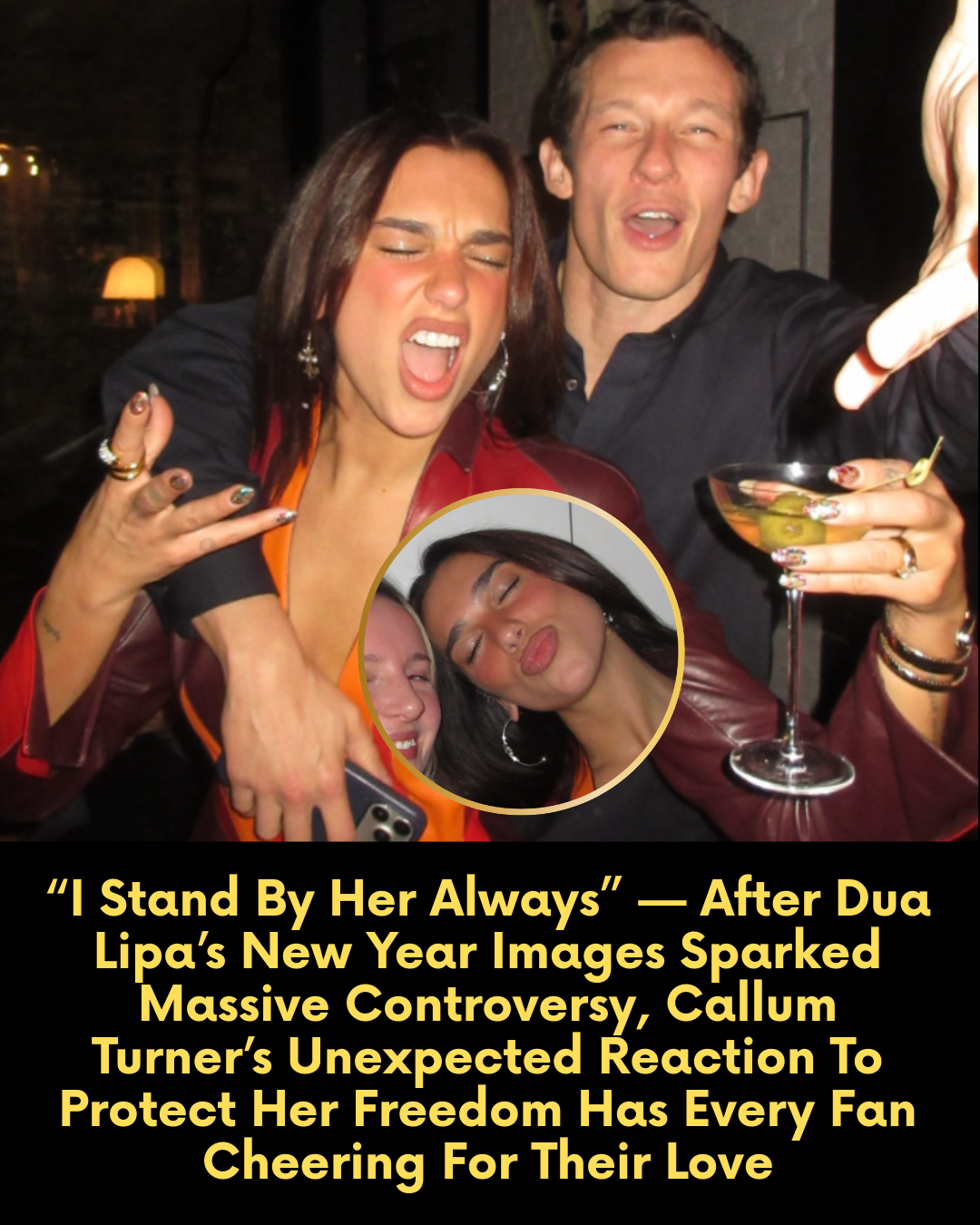 “I Stand By Her Always” — After Dua Lipa’s New Year Images Sparked Massive Controversy, Callum Turner’s Unexpected Reaction To Protect Her Freedom Has Every Fan Cheering For Their Love