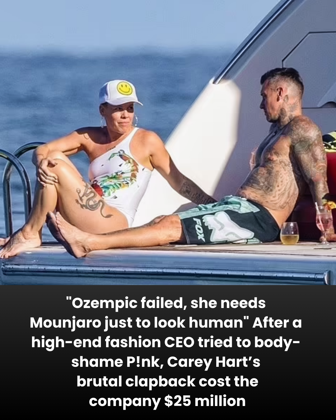 “Ozempic failed, she needs Mounjaro just to look human” After a high-end fashion CEO tried to body-shame P!nk, Carey Hart’s  brutal clapback cost the  company $25 million