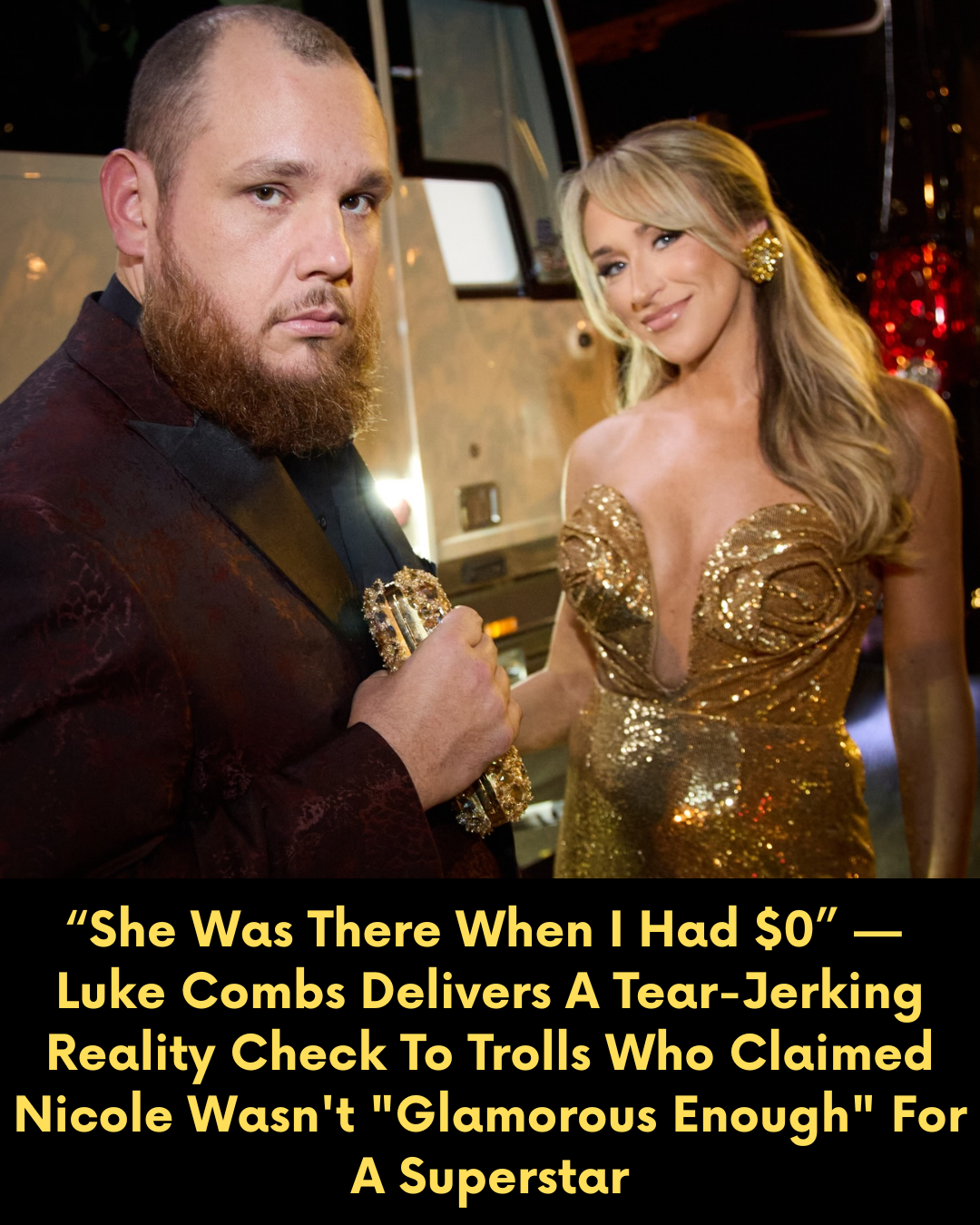“She Was There When I Had $0” — Luke Combs Delivers A Tear-Jerking Reality Check To Trolls Who Claimed Nicole Wasn’t “Glamorous Enough” For A Superstar