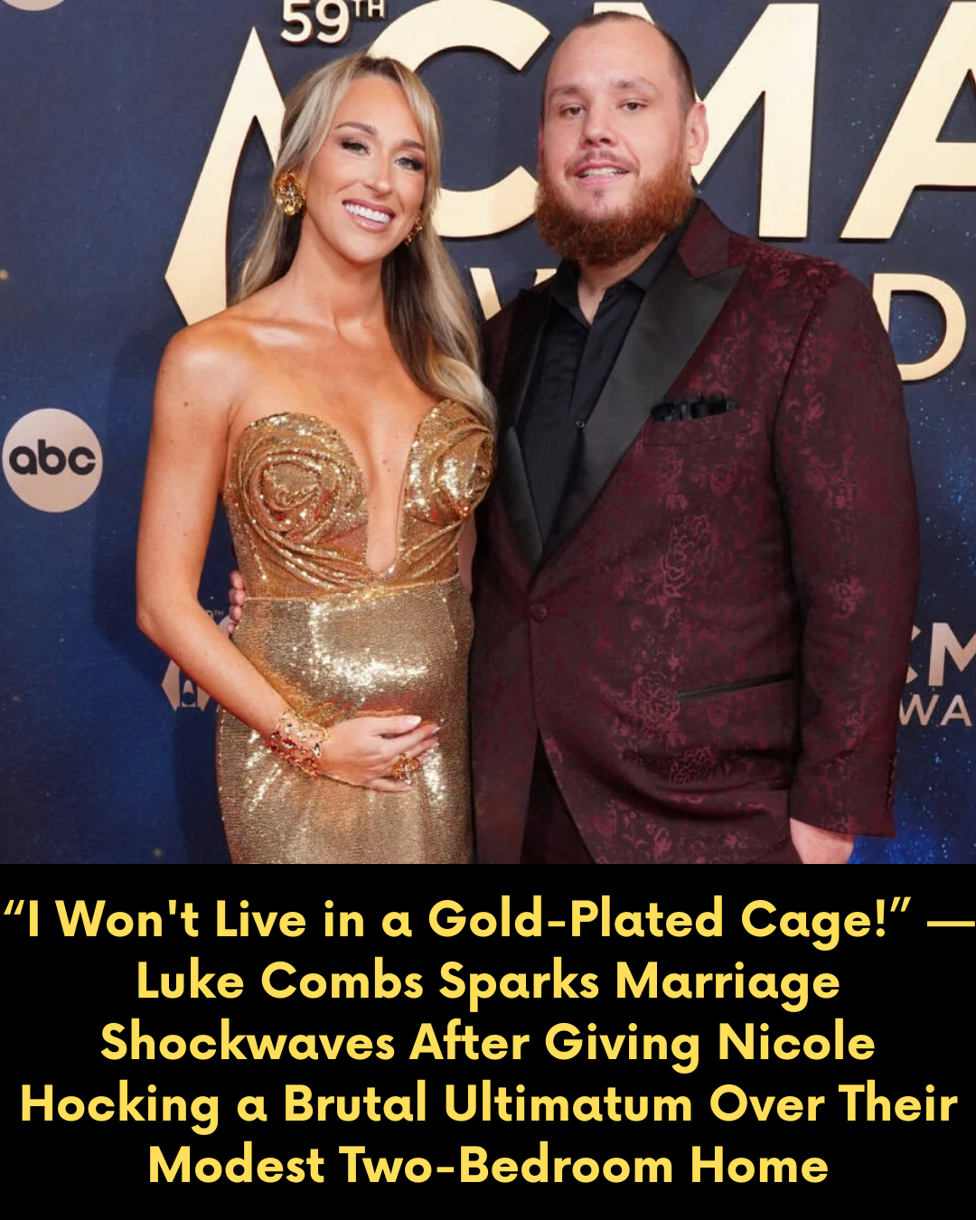 “I Won’t Live in a Gold-Plated Cage!” — Luke Combs Sparks Marriage Shockwaves After Giving Nicole Hocking a Brutal Ultimatum Over Their Modest Two-Bedroom Home