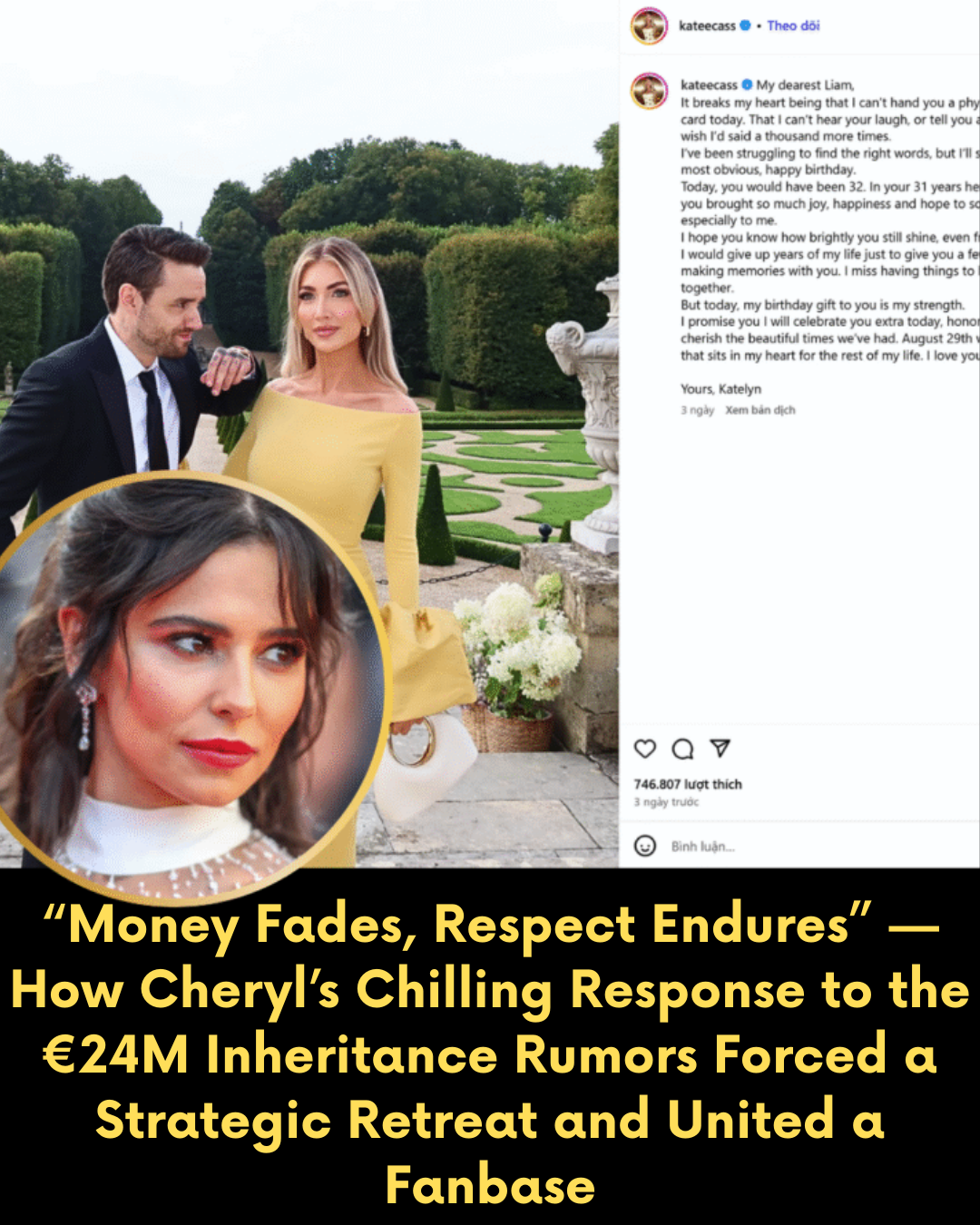 “Money Fades, Respect Endures” — How Cheryl’s Chilling Response to the €24M Inheritance Rumors Forced a Strategic Retreat and United a Fanbase